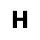 Hudson's logo. White circle with uppercase H in the middle